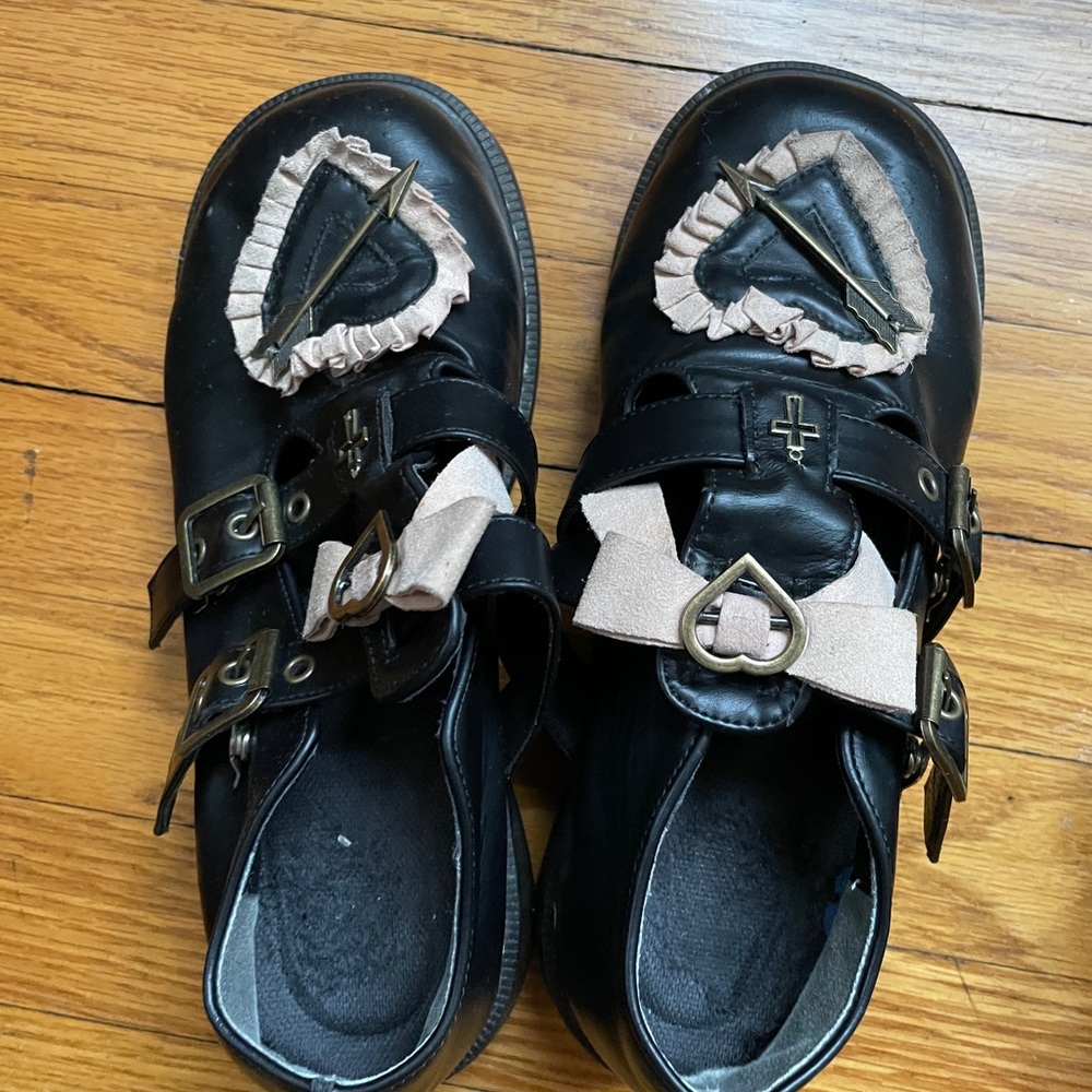 Black Shoes with Buckle Detail $30 for two pairs!